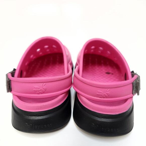 Joybees Clog Shoes Size Womens 9 Mens 7 Pink Black Slip On Shoe​ - Picture 4 of 12